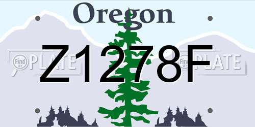 Z1278F Oregon License Plate