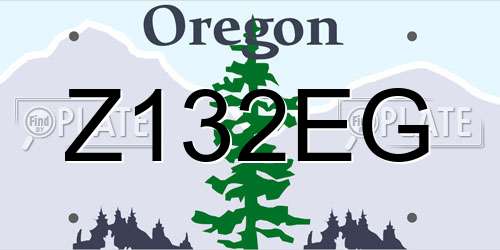 Z132EG Oregon License Plate