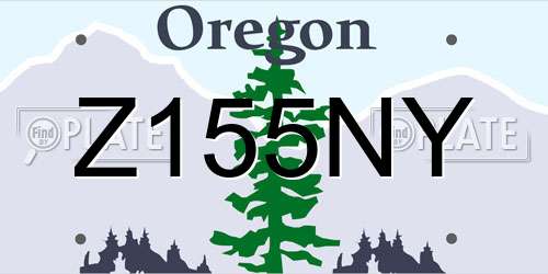 Z155NY Oregon License Plate