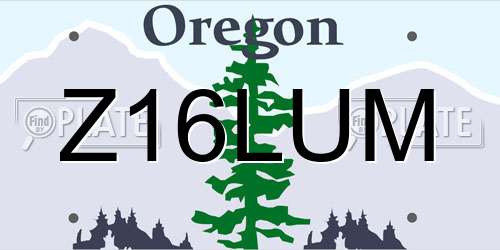 Z16LUM Oregon License Plate