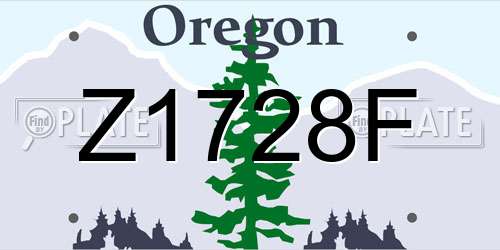 Z1728F Oregon License Plate