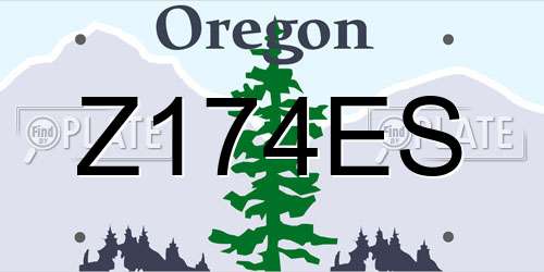 Z174ES Oregon License Plate