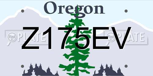 Z175EV Oregon License Plate
