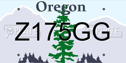 Z175GG Oregon License Plate