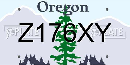 Z176XY Oregon License Plate