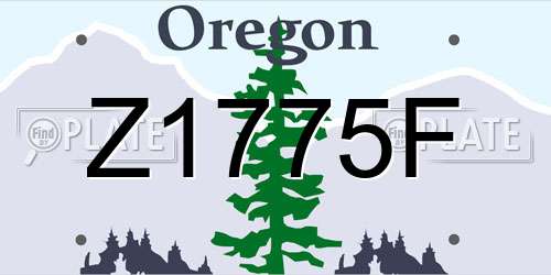 Z1775F Oregon License Plate