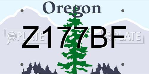 Z177BF Oregon License Plate