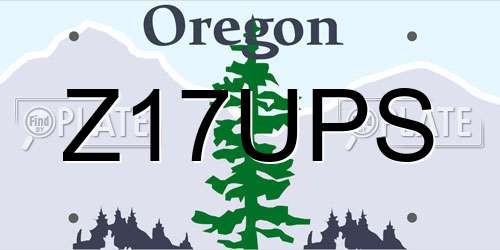 Z17UPS Oregon License Plate