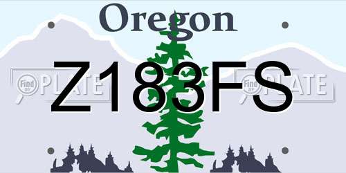 Z183FS Oregon License Plate