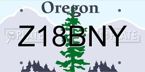Z18BNY Oregon License Plate