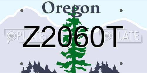 Z2060T Oregon License Plate