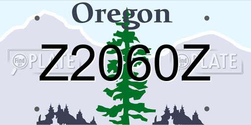 Z2060Z Oregon License Plate