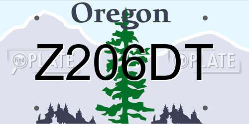 Z206DT Oregon License Plate