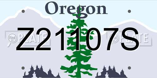 Z21107S Oregon License Plate