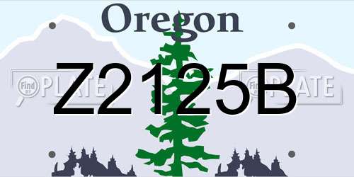 Z2125B Oregon License Plate