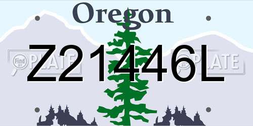 Z21446L Oregon License Plate