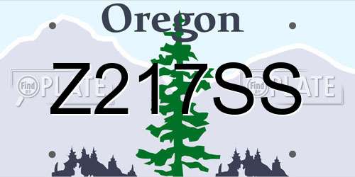 Z217SS Oregon License Plate
