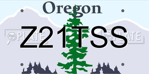 Z21TSS Oregon License Plate