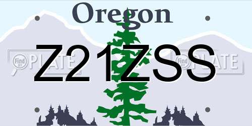 Z21ZSS Oregon License Plate
