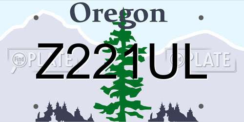 Z221UL Oregon License Plate