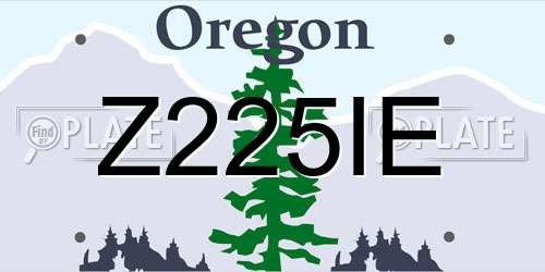 Z225IE Oregon License Plate