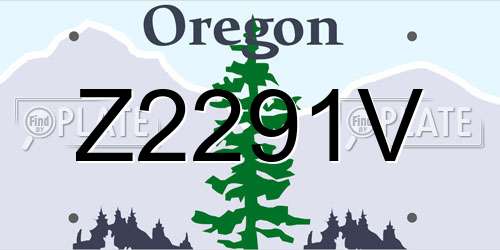 Z2291V Oregon License Plate
