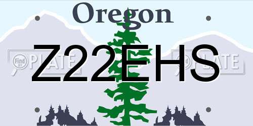 Z22EHS Oregon License Plate