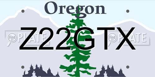 Z22GTX Oregon License Plate