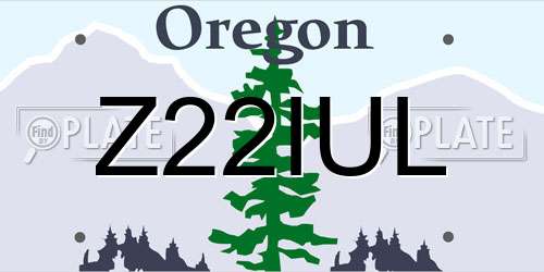 Z22IUL Oregon License Plate