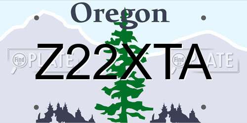 Z22XTA Oregon License Plate