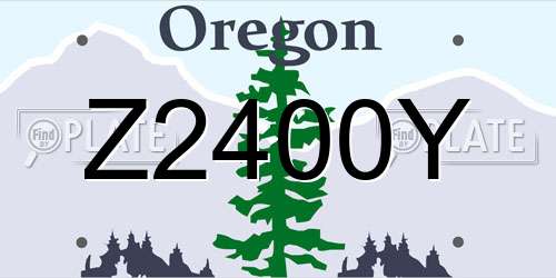 Z2400Y Oregon License Plate