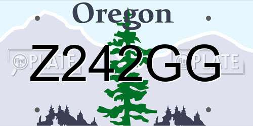 Z242GG Oregon License Plate