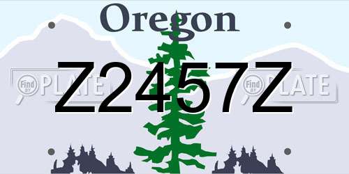 Z2457Z Oregon License Plate