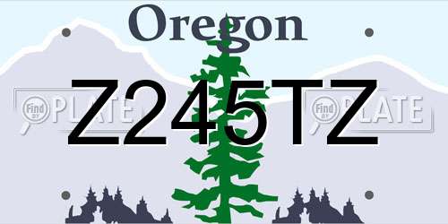 Z245TZ Oregon License Plate