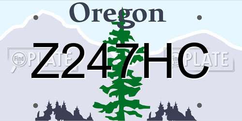 Z247HC Oregon License Plate