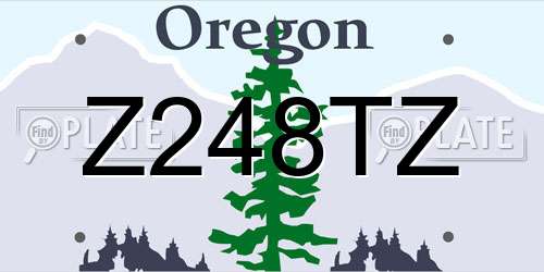 Z248TZ Oregon License Plate