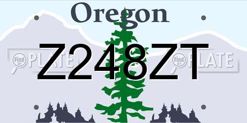 Z248ZT Oregon License Plate