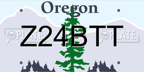 Z24BTT Oregon License Plate