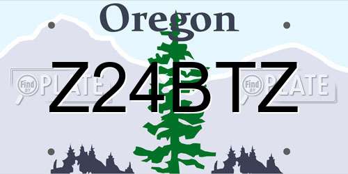Z24BTZ Oregon License Plate