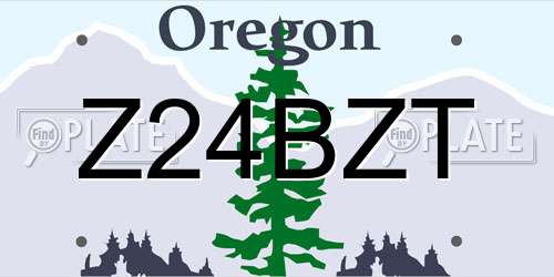 Z24BZT Oregon License Plate