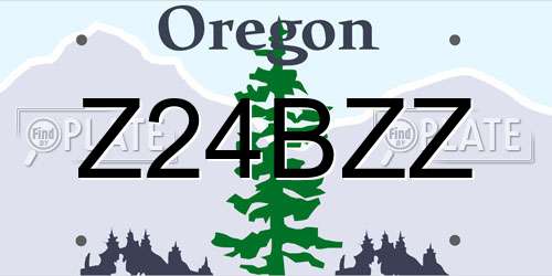 Z24BZZ Oregon License Plate