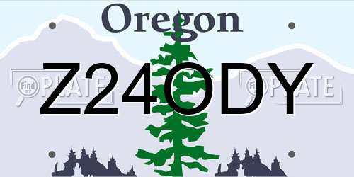 Z24ODY Oregon License Plate
