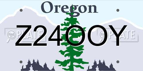 Z24OOY Oregon License Plate