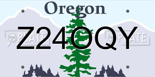 Z24OQY Oregon License Plate