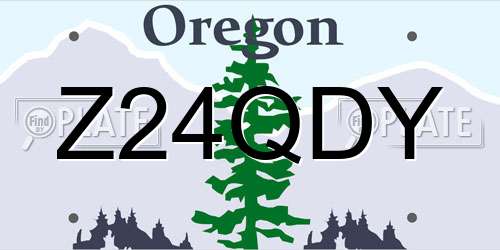 Z24QDY Oregon License Plate
