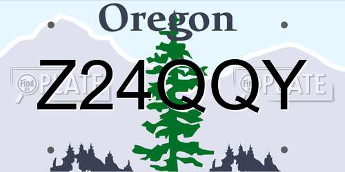 Z24QQY Oregon License Plate