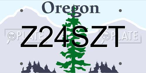 Z24SZT Oregon License Plate