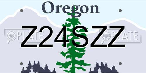 Z24SZZ Oregon License Plate
