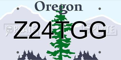 Z24TGG Oregon License Plate