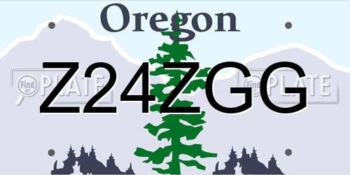 Z24ZGG Oregon License Plate
